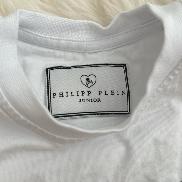 Philipp Plein white graphic tshirt 4-5Y - Picture 3 of 8